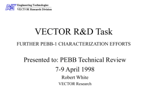 VECTOR R&D Task FURTHER PEBB