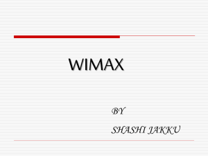 WIMAX Concepts in WIMAX Advantages of WIMAX