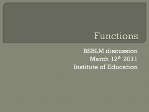 Functions discussion at BSRLM 2011