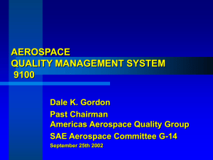 AEROSPACE QUALITY SYSTEM STANDARDS