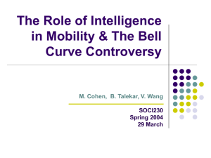 The Role of Intelligence in Mobility & The Bell Curve Controversy