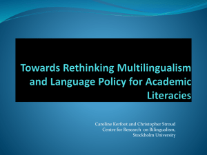Towards Rethinking Multilingualism and