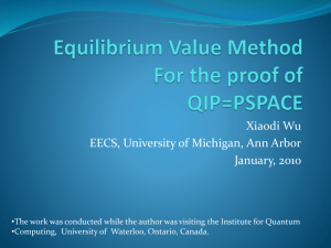 Equilibrium Value Method Towards the proof of QIP=PSPACE