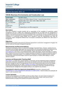 CI9-B4 Business Environments and Construction Law