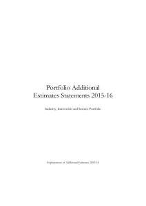 Entity Additional Estimates Statements — DIIS