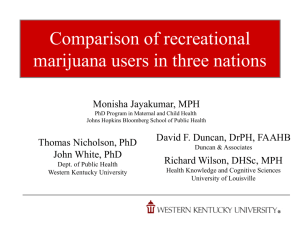 comparision of drug policies and recreational marijuana use