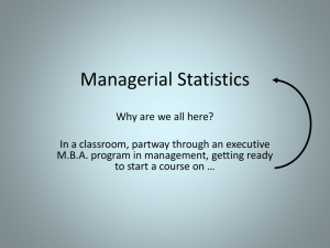 Statistics - Kellogg School of Management