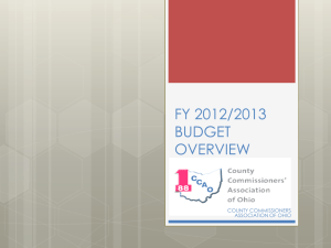 SFY 12-13 Budget Overview