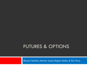 The FUTURES & Options Market