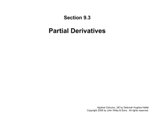 Partial derivatives [9.3]