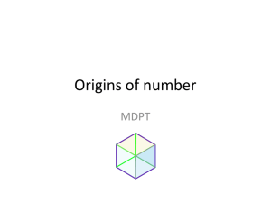 Origins of number - emma