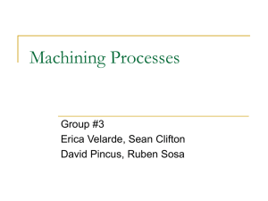 Machining Processes - Mechanical Engineering