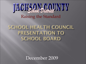 School Health Council Presentation To School Board