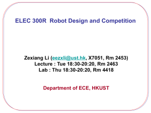 Introduction to Robotic Design Course