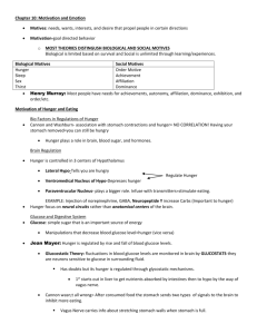 Chapter 10: Motivation and Emotion Motives: needs, wants, interests