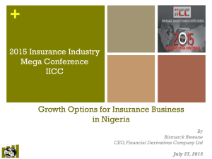 Bismarck Rewane Growth Options for Insurance Business in Nigeria