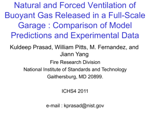 natural and forced ventilation of buoyant gas released in a full