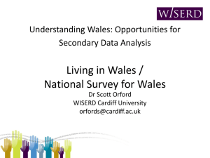 Scott Orford: Living in Wales/National Survey for Wales