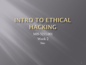 Intro to Ethical Hacking Week 2