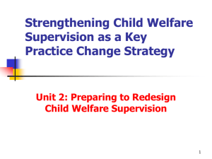 Strengthening Child Welfare Supervision as a Key Practice Change