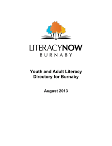 Directory - Literacy Now Burnaby