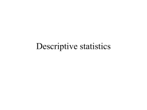 Descriptive statistics - University of Kentucky