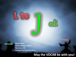 L to Jedi Eastern Hemisphere Vocabulary