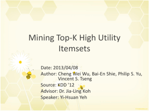 Mining Top-K High Utility Itemsets