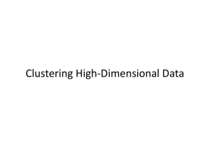 Clustering High-Dimensional Data