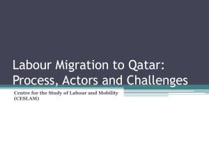 Labour Migration to Qatar: Trends and Challenges
