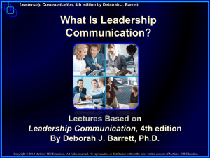 Leadership Communication, 4th edition by Deborah J. Barrett Ethics