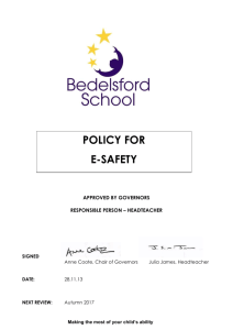 E Safety Policy - Bedelsford School