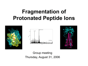 Fragmentation of Protonated Peptide Ions via Interaction