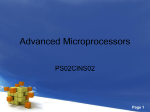 Advanced Microprocessors