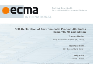 The new ECMA TR/70 - Ecma International
