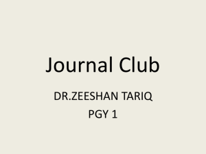 Journal Club - University of Toledo