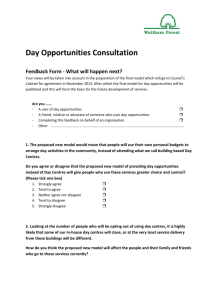 Day opportunities consultation - feedback form