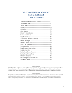 Student Accounts - West Nottingham Academy