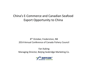 China's E-Commence and Canada Seafood Export Opportunity