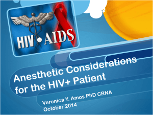 Anesthetic Considerations of the HIV