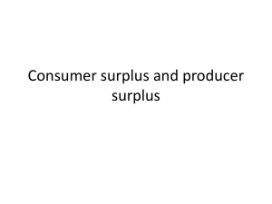 Consumer surplus and producer surplus