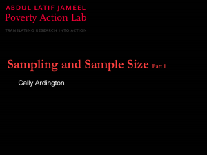 Sampling and Sample Size Part 1