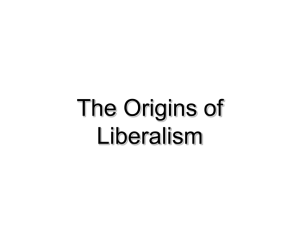 The Origins of Liberalism
