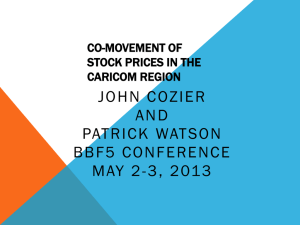 Co-movement of Stock Prices in the CARICOM Region