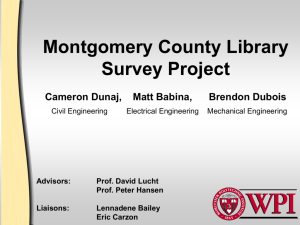 Montgomery County Project Team - Worcester Polytechnic Institute