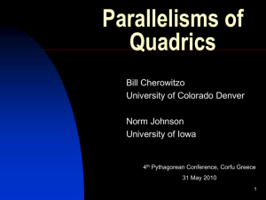 Parallelisms of Quadric Sets
