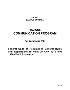 Hazard Communication Program - South Dakota State University