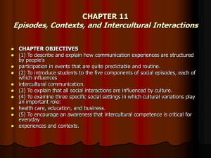 CHAPTER 11 Episodes, Contexts, and Intercultural Interactions