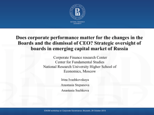 Does corporate performance matter for the changes in the Boards