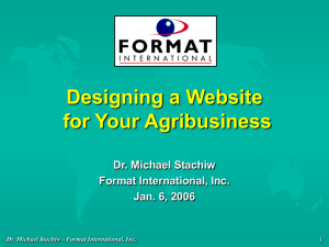 Dr. Michael Stachiw - Format International, Inc.
